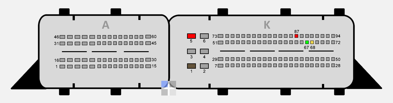 PIN-OUT / CONNECTION LAYOUT FOR EDC17C46 ECU ( VAG )